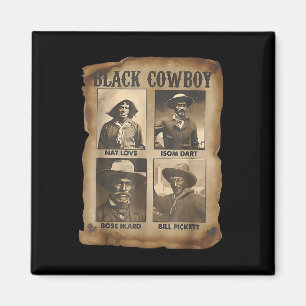 Schwarzer Cowboy Western Rodeo Melanin Schwarze Ge Magnet