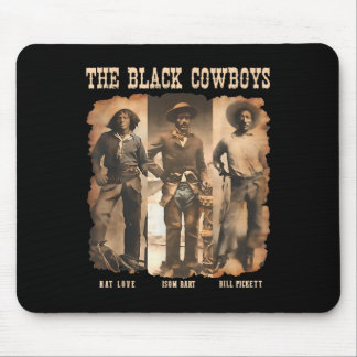 Schwarzer Cowboy Western Rodeo Melanin Schwarze Ge Mousepad