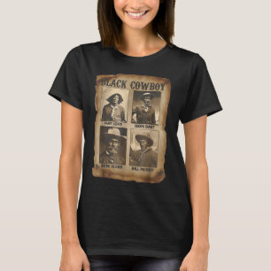 Schwarzer Cowboy Western Rodeo Melanin Schwarze Ge T-Shirt