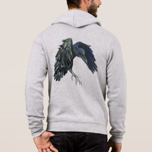 Schwarzer Crow Master of Time Illustration Light G Hoodie