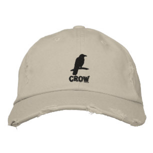 Schwarzer Crow-StickHat Bestickte Kappe