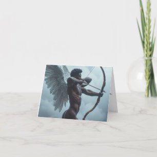 Schwarzer Cupid - Frohe Valentinstag-Karte Karte