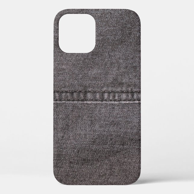 Schwarzer Denim-Stoff. Mode, Texturen und Hintergr Case-Mate iPhone Hülle (Rückseite)