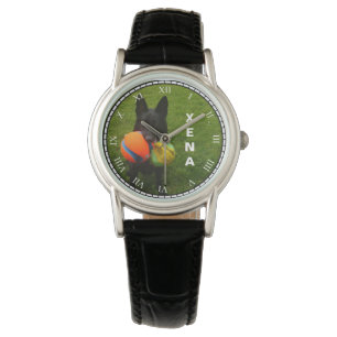 Schwarzer Deutscher Hirte und Namensänderung für I Armbanduhr