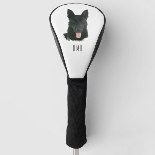 Schwarzer Deutscher Schäferhund Golf Headcover