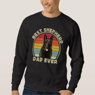 Schwarzer Deutscher Schäferhund-Vater für Männer S Sweatshirt