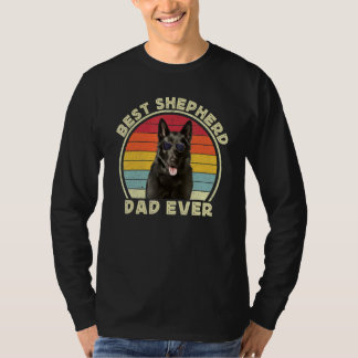 Schwarzer deutscher Schäferhund-Vater für Männer S T-Shirt