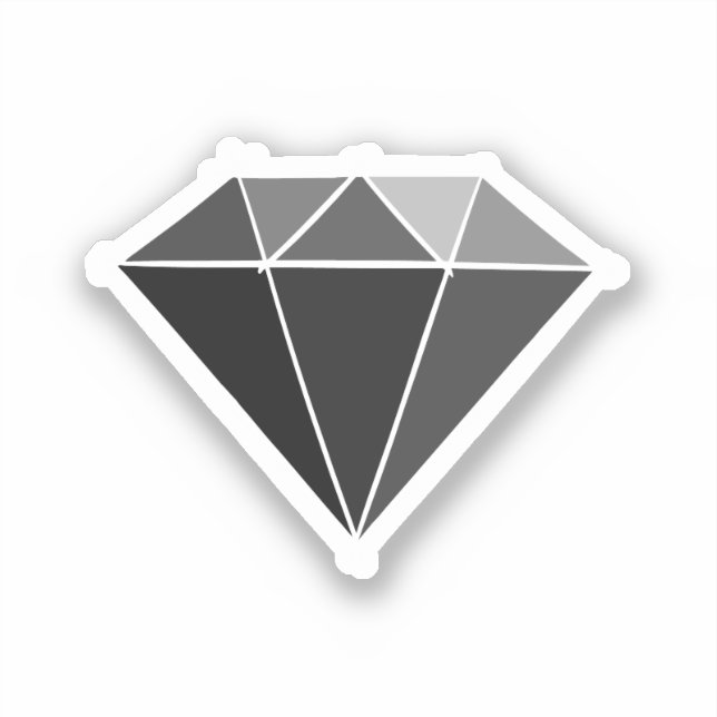 Schwarzer Diamant Edelsteinschmuck. Aufkleber (Vorderseite)