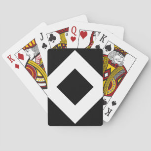 Schwarzer Diamant, feine weiße Grenze Spielkarten