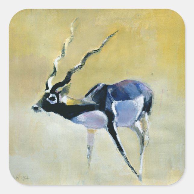 Schwarzer Dollar Velavadar 1997 Quadratischer Aufkleber (Vorderseite)