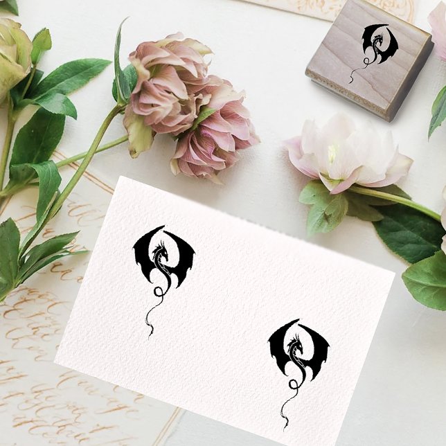 Schwarzer Drache Gummistempel (Von Creator hochgeladen)