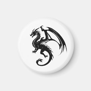 Schwarzer Drache Magnet