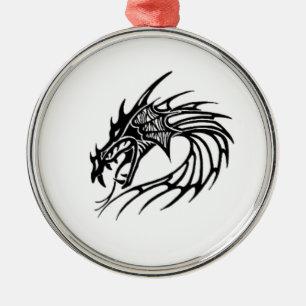 Schwarzer Drache Ornament Aus Metall