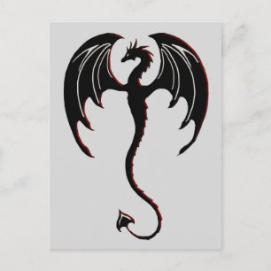 Schwarzer Drache Postkarte