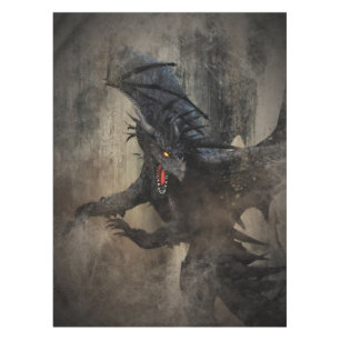 Schwarzer Drache Tischdecke