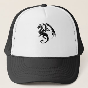 Schwarzer Drache Truckerkappe