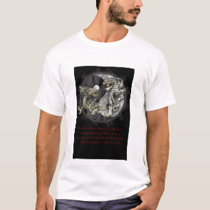 Schwarzer Drache/weißer Tiger T-Shirt