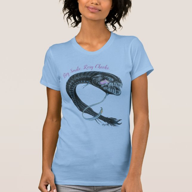 Schwarzer Drachenfisch T - Shirt. T-Shirt (Vorderseite)