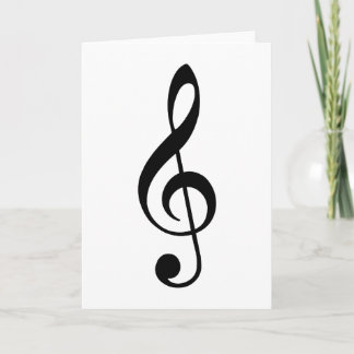 Schwarzer dreifacher Clef Karte