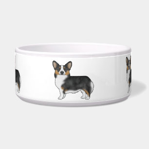 Schwarzer Dreifarbiger Pembroke Welsh Corgi Süße H Napf