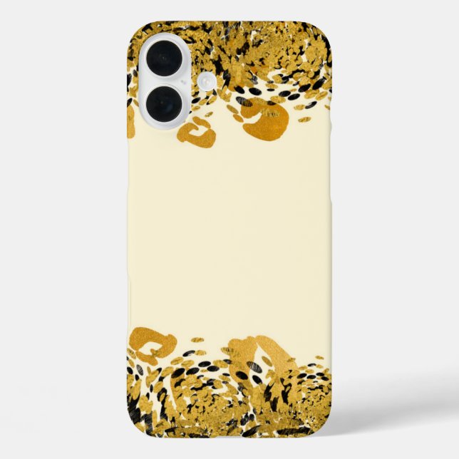 Schwarzer Dschungel Cheetah Glamour Creme Case-Mate iPhone Hülle (Rückseite)