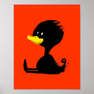 schwarzer Duck Poster