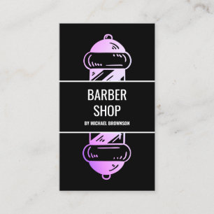 Schwarzer Dunkler Tarn-Holografischer Barbierstab Visitenkarte