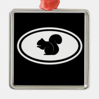 Schwarzer Eichhörnchenschmuck Ornament Aus Metall
