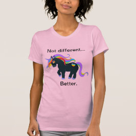 Schwarzer Einhorn-T - Shirt