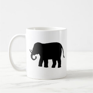 Schwarzer Elefant Kaffeetasse