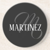 Schwarzer eleganter Personalisierter Nachname | Na