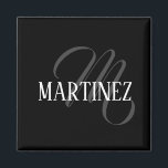 Schwarzer eleganter Personalisierter Nachname | Na Magnet<br><div class="desc">Schwarz Eleganter Personalisierter Name. Sie können Ihren Namen,  den Namen eines geliebten Menschen oder eine spezielle Nachricht hinzufügen. Ob es ein herzliches Geschenk für jemanden ist,  der Ihnen lieb ist oder eine persönliche Leckerei,  die Wahl liegt bei Ihnen.</div>