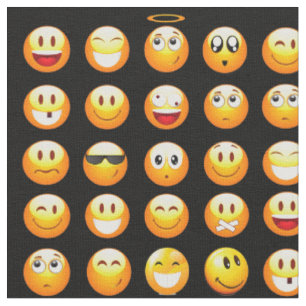 schwarzer Emojis-Stoff Stoff