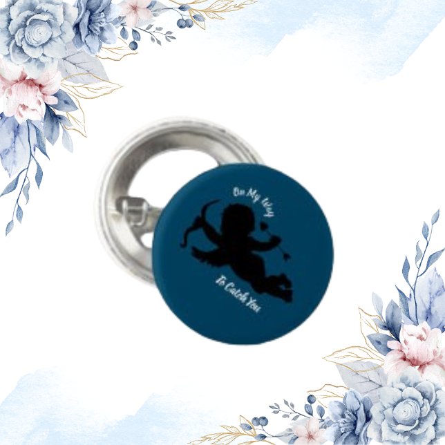 Schwarzer Engel, süßer Pfeil Bogen Vintage Cherub  Button (Von Creator hochgeladen)