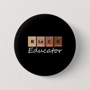 Schwarzer Erzieher Naturwissenschaftslehrer Melani Button