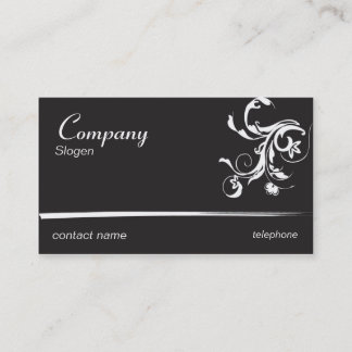 Schwarzer extravaganter Wirbel Visitenkarte