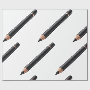 Schwarzer Eyeliner-Stift Makeup-Illustration Geschenkpapier
