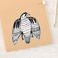 Schwarzer FALcon Line Zeichnend Kunst