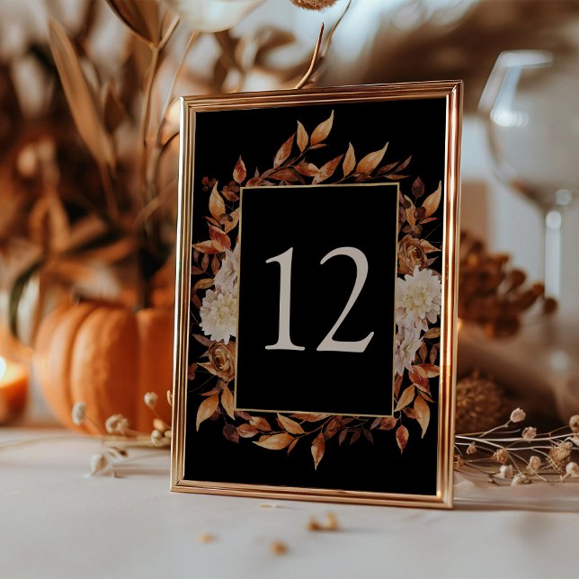 Schwarzer Fall Tischnummer (Black Fall Table Number
)