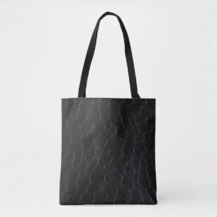 Schwarzer Faux-Leder-Schlangenprint