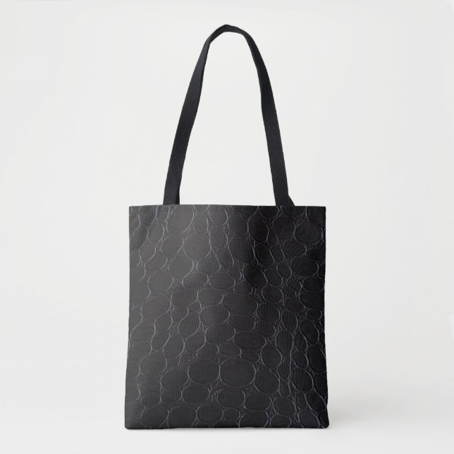 Schwarzer Faux-Leder-Schlangenprint (Vorderseite)