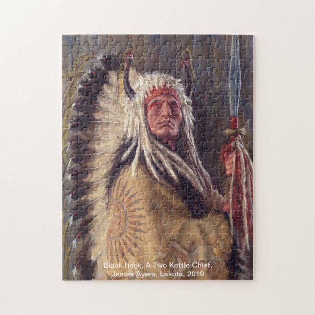 Schwarzer Felsen, Ureinwohnerpuzzlespiel Puzzle (Vertikal)