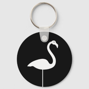Schwarzer Flamingo-Schlüsselanhänger Schlüsselanhänger