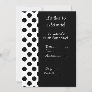 Schwarzer Fleck 50. Geburtstagsfeier Einladung