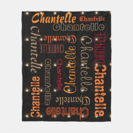 Schwarzer Fleece-Decken-Namen-Collagen-Nachtstern Fleecedecke