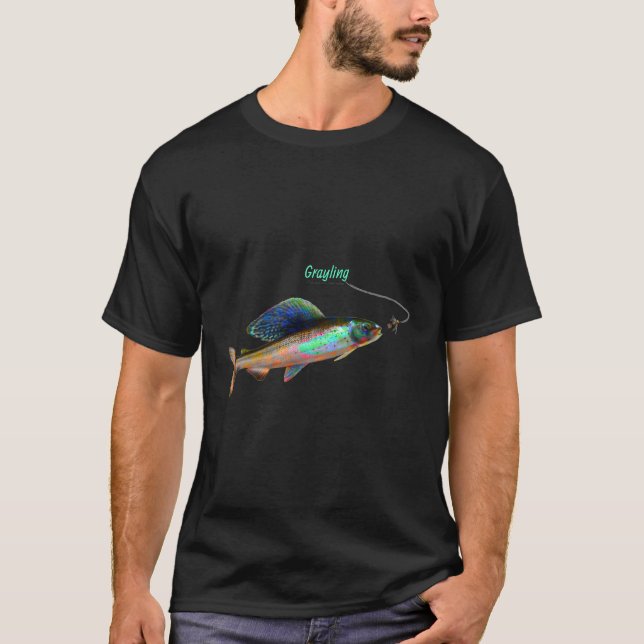 Schwarzer Fliegenanbau T-Shirt (Vorderseite)