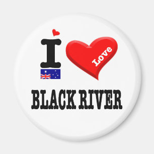 SCHWARZER FLUSS - I-Liebe Magnet