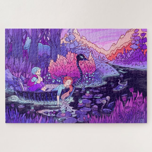 Schwarzer Fluss Puzzle (Horizontal)