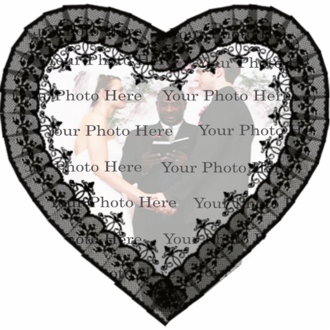 Schwarzer Foto Freistehende Fotoskulptur (Vorne)