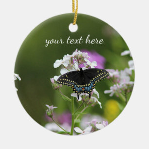 Schwarzer Frackschmetterling Keramikornament